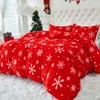 YIYEA Christmas Fluffy Duvet Cover King Size, Luxury Ultra Soft