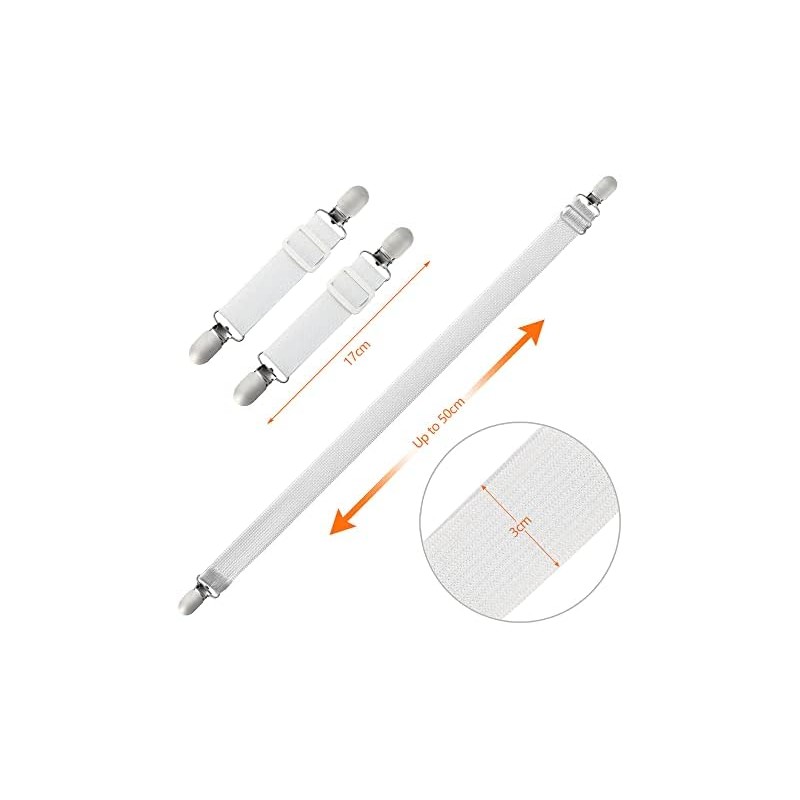 LIHAO 4 Pinzas Elásticas Ajustables para Funda de Tablas de