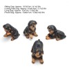 4Pcs/Set Mini Cute Puppy Dog Statue Sculpture Ornaments Resin Craftwork