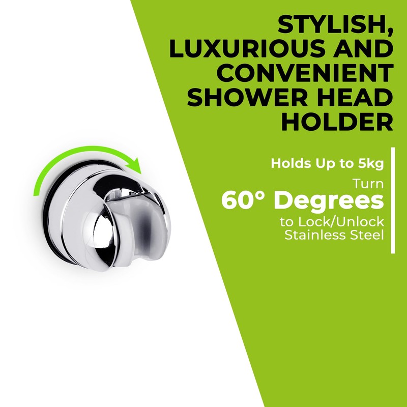 Blue Canyon Gecko Tilting Shower Head Holder, Shower Caddy with