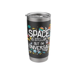 Astronaut With Planets Space Galaxy Universe Science Stainless Steel Insulated Tumbler