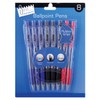 Just stationery Retractable Rubber Grip Pen (Pack of 8), 5634