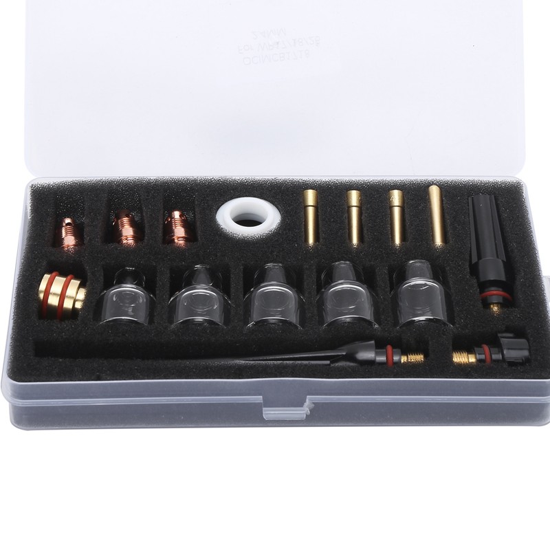 Welding Torch Accessories Kit Glass Cup Nozzle Welder Consumables for