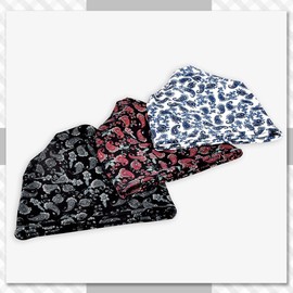 CHROME CRANE CB123 Knit Hat, Knit Cap, Paisley Pattern, 2-Way, Men's, Women's,