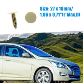 A ABSOPRO Plastic Rivet 7 mm x 6 mm Plastic Beige (Set of 20)