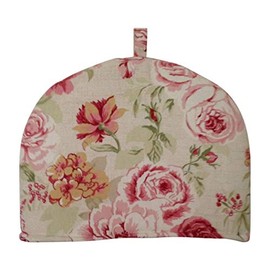 Genevieve Old Rose Vintage Pink Sage Green Cream Beige Floral Tea Cosy