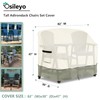 Tall Adirondack Chairs Set Cover for Poly Balcony Chair with