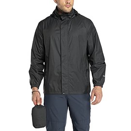 33,000ft 33,000ft Packable Rain Jacket Men's Lightweight Waterproof Rain Shell Jacket Raincoat with Hood for Golf Cycling Windbreaker
