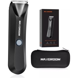 MAXGROOM Body Hair Trimmer for Men,Waterproof Personal Groomer for Men(Black)