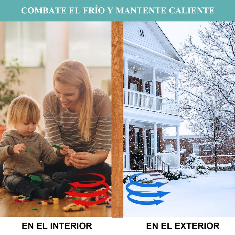 5M/16Ft Guardapolvo y Protector para Puerta de 3 Capas,Tira de