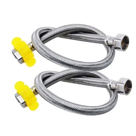 Flexible pipe for water supply, water pipe extension, mounting hose with thicker nuts, 7.9 - 78.7 inches (20 - 200 cm), flexible hose for connection, stainless steel, excellent corrosion resistance, Nominal 13, 2 pipes for faucets, water heaters and toil