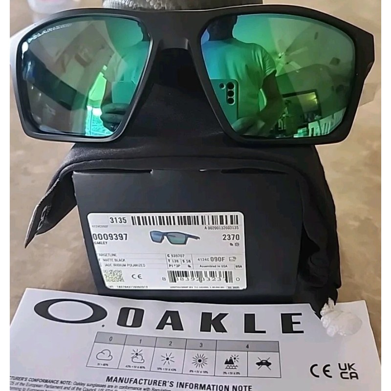 Oakley 🔥 OAKLEY TARGETLINE MATTE BLACK WITH PRIZM JADE POLARIZED