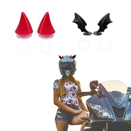 QIUMING Motorcycle Helmet Horns Corner Decoration Suction Cup Horn Helmet Decoration Horns with Suction Cups Motorcycle Helmet Horn Helmet Decoration for Motorcycle Helmets and Off-Road Helmets