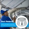 PATIKIL 14 Inch to 12 Inch Duct Reducer, Galvanized Steel