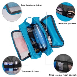 WANDF Toiletry Bag Men's Travel Toiletry Bag Travel Accessories Toiletry Bag Cosmetic Bag Women's Toilet Organiser, A-pure sky blue