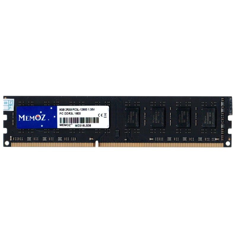 Memoz DDR3L Desktop RAM, 8GB, 1600MHz, PC3L-12800U, 240-Pin DIMM Memory