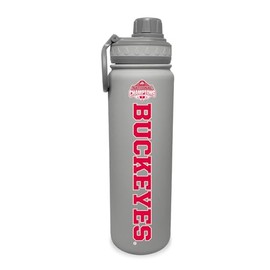 Ohio State National Champs 2024-24 oz. Stainless Steel Bottle - Gray