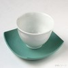 Ceramic Tea Holder (Square, Light Green) W 3.4 x H