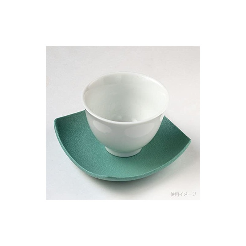 Ceramic Tea Holder (Square, Light Green) W 3.4 x H