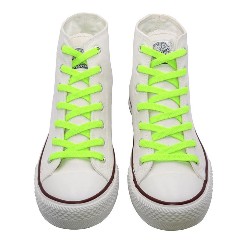 VSUDO VSUDO 100 cm Flat Neon Green Shoe Laces for