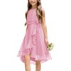 Galawaqe Kids A-Line Halter Neck Chiffon Junior Bridesmaid Dresses Girls