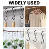 JIANGBINGREN 10 PCS Metal Hanging Hooks with Safety Buckle, Heavy