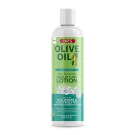ORS Olive Oil Daily Styling Leave-In Lotion - 473ml, 16oz, Infused with Rice Water & Electrolytes For Max & Super Moisturizing Hair
