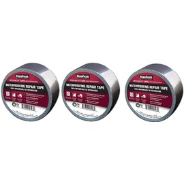 Nashua 361-11 Foil Tape for Waterproofing Repair, 11 mil Thick, 10 m Length, 48 mm Width, Aluminum (3)