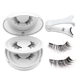 Elara Craft Magnetic Eyelashes with Applicator,Reusable Magnetic Eyelashes Natural Look,Easy to Wear and Remove Soft Lashes kit No Glue Needed(Natural+Simple)