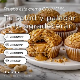 Crema de Cacahuate Crunchy | 500 G | 100% Natural | Sin Azúcar Añadida Y Sin Gluten | No Contiene Conservadores Ni Grasas Añadidas | Producto Keto | Melbloom