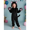 Cuteshower - Disfraz de gato negro para niñas, disfraz de