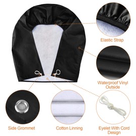 Leader Accessories Tire Covers (4 Pack) - Heavy Duty Waterproof Wheel Protectors for Truck, SUV, Jeep, Camper,Trailer, RV - Universal Fits 24-26.5 Inches Diameter, Black