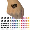 Love in Heart Wedding Anniversary Valentine's Day Temporary Tattoo Water