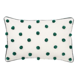 carol & frank Jungle Dot Oblong Tufted Throw Pillow 14" x 22" Green