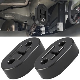 Pack of 2 Exhaust Rubber, 12 mm 2 Holes Car Exhaust Hanger, Universal Exhaust Rubber Hanger for Vehicle Exhaust System Protection, Vibration Dampening & Durable (Pack of 2)