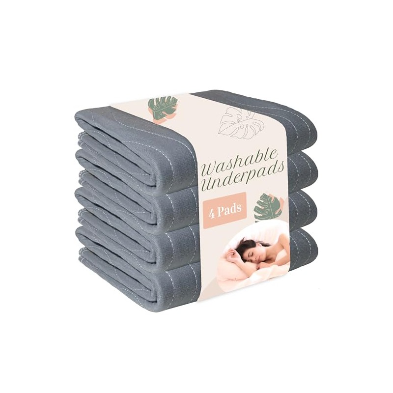 Washable Underpads 31" x 36" (Pack of 4) Incontinence Bed