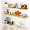 55" Floating Shelves for Wall, 12" Deep Slim Oak Floating