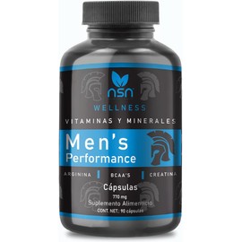 Multivitaminico para Hombre | Vitaminas y Minerales para Hombres con Arginina, BCAA’s, Creatina| Hierro, Magnesio, Zinc | 776 mg por Cápsula| 90 Cápsulas