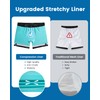 MaaMgic Mens Swim Trunks with Compression Liner 2 in 1
