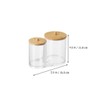 Levemolo Cotton Ball Pad Holder Bamboo Lid Stylish Organizer for