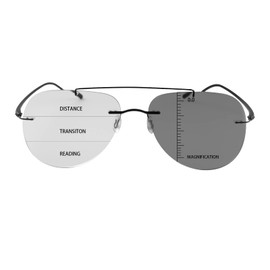 MIRYEA Photochromic Progressive Multifocus Reading Sunglasses Transition UV400 Sun Readers Blue Light Blocking Glasses