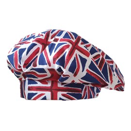 The Dragons Den Adults Union Jack Flag Beret United Kingdom UK Great Britain GB Supporters Fancy Dress [One Size]