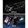 FIILINES 2PCS Center Console Organizer Compatible with 2022 2023 Rivian