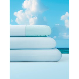 SLEEP ZONE Cooling Memory Foam Pillow - Odorless, Breathable, Skin-Friendly with Superior Support for Back, Stomach or Side Sleepers, Home, Hotel, Hospital Essentials (Blue, King, 2 Pack)