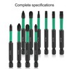 10Pcs Magnetic Screwdriver Bit Set Cross Star Non Slip High