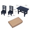 1/6 Miniature Wooden Dining Table Chairs for Dollhouse Fairy Scenes