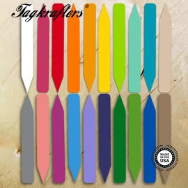 TAGKRAFTERS 5" x 5/8" 20 Colors Assorted Premium Pot Stakes - 500 Pcs - Plastic Plant Tags and Labels - Nursery Garden Tree Labels Waterproof Writeable | Made in The USA |