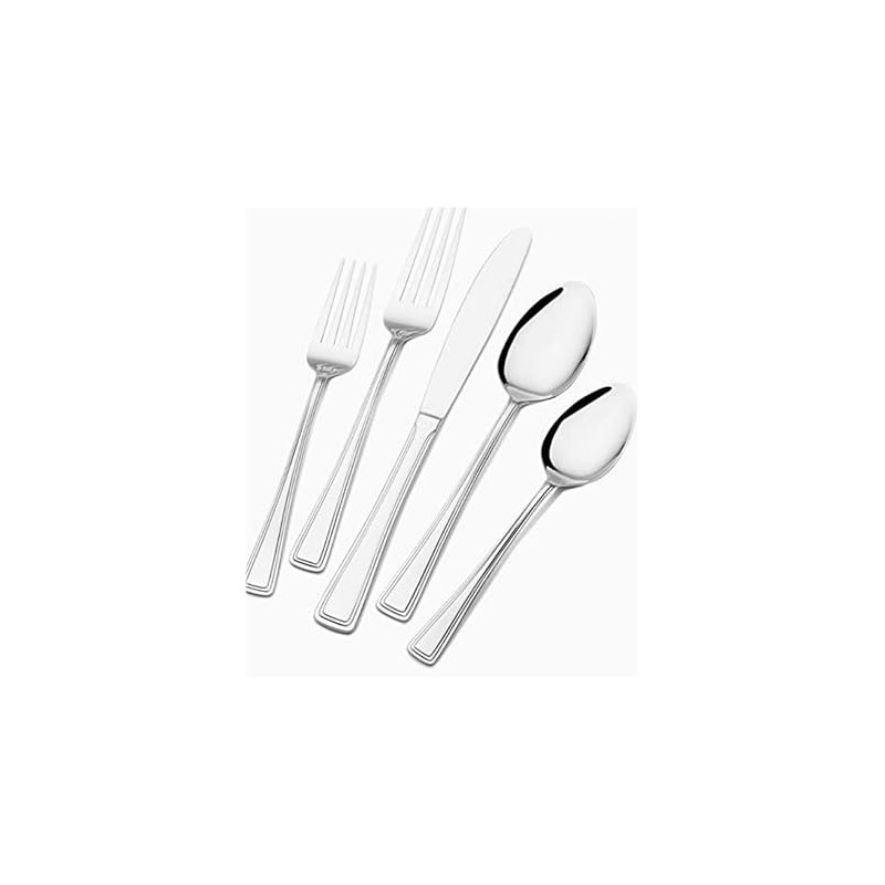 Gourmet Basics By Mikasa Syntique 20-Piece 18/0 Stainless Steel Flatware