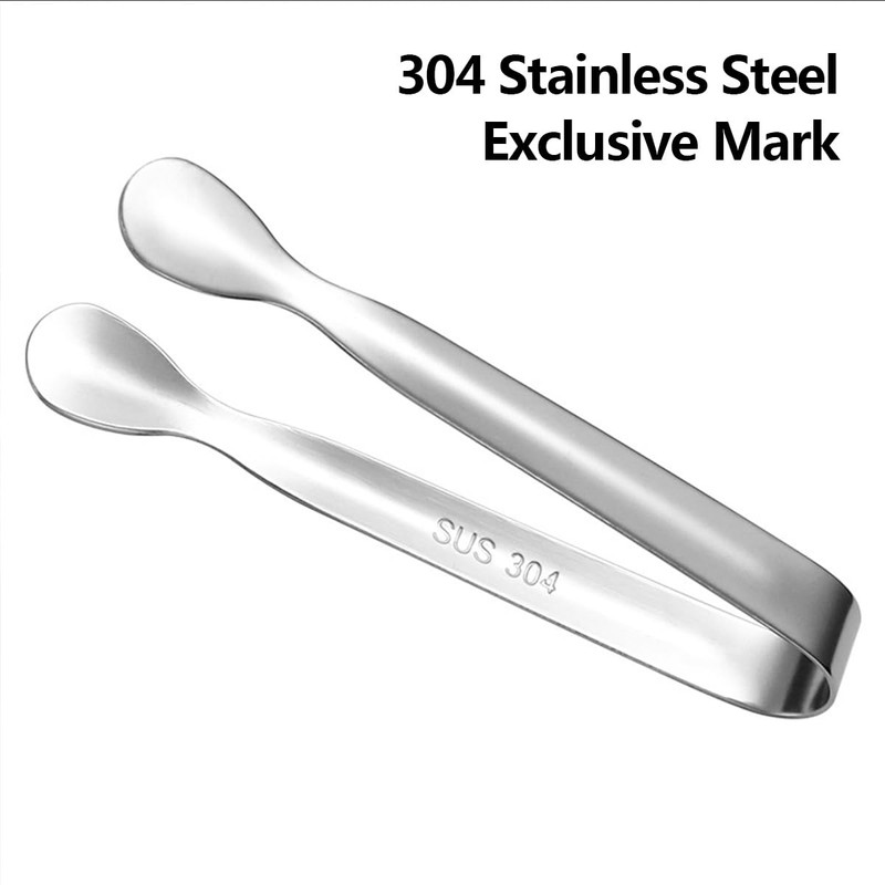 6 Pcs Ice Tongs,Stainless Steel Mini Tong,Durable Serving Tongs,Small Serving