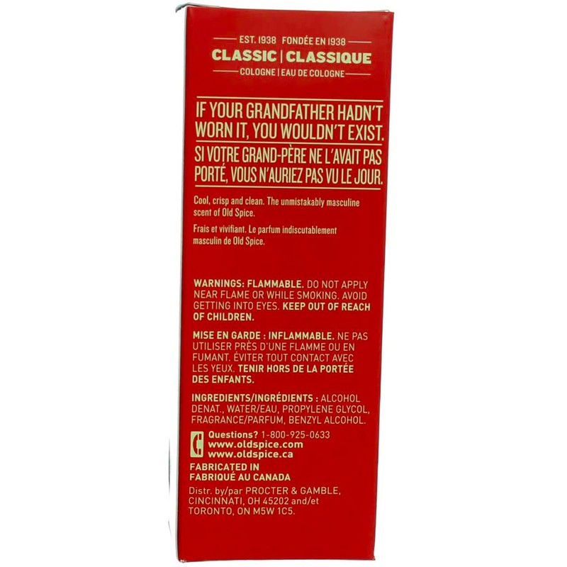 Old Spice Classic Cologne Spray - 4.25 Ounce (Value Pack